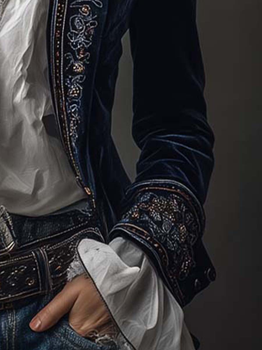 Gabrielle™ | Embroidered Longline Jacket