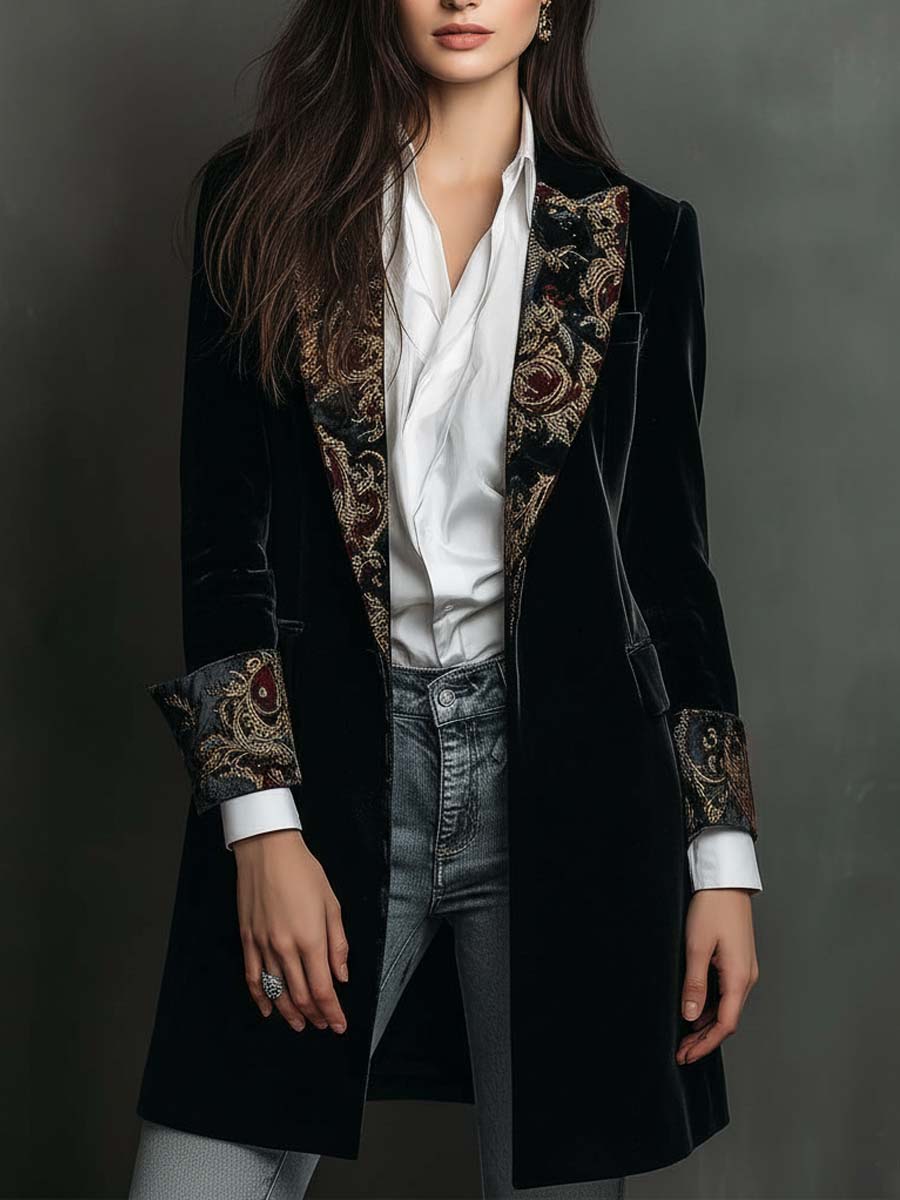 Octavia™ | Baroque-Trim Tailored Blazer