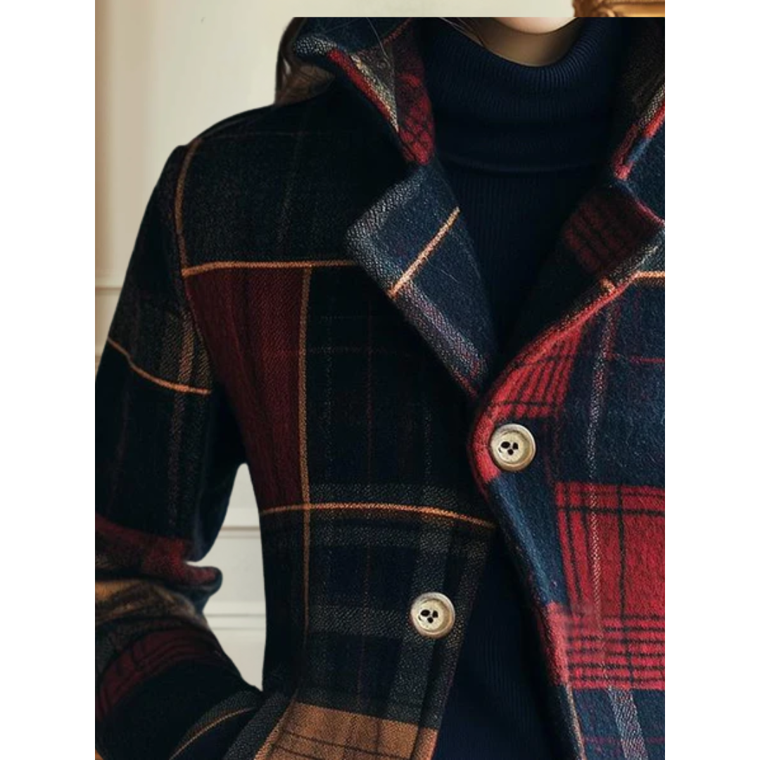 Francesca | Classic Plaid Wool Jacket