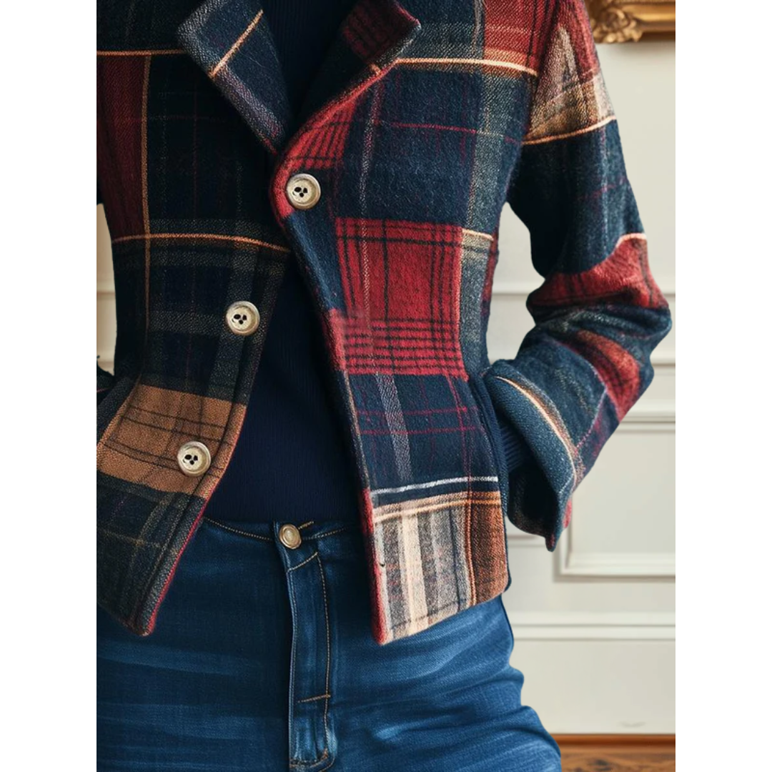 Francesca | Classic Plaid Wool Jacket