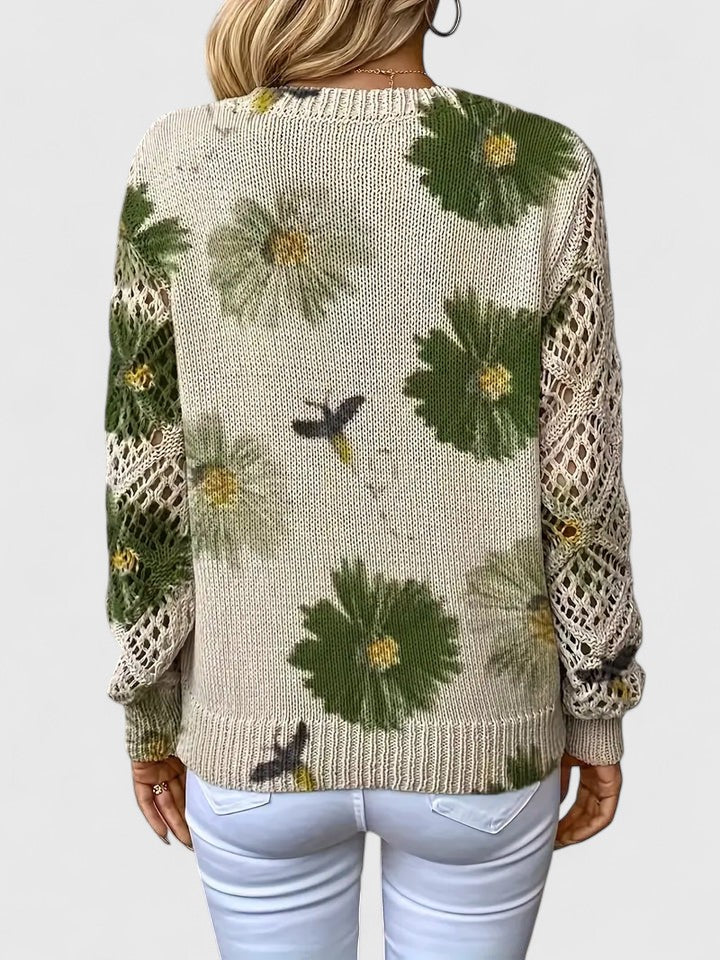 Aurélie | Elegant sweater with floral pattern