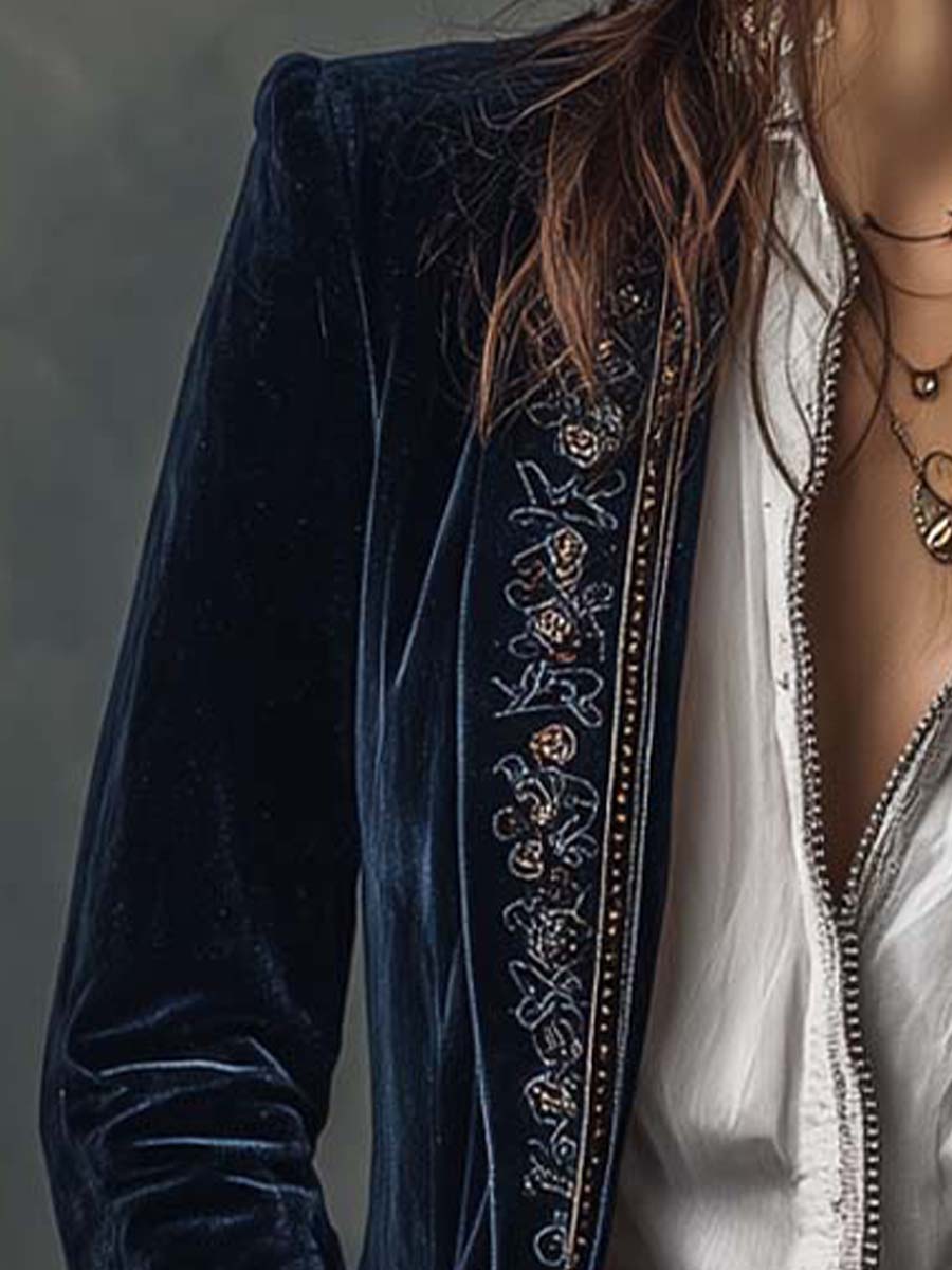 Gabrielle™ | Embroidered Longline Jacket