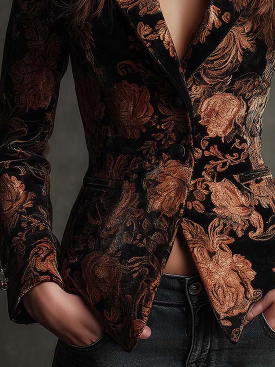Yvette™ | Ornate Floral Tailored Blazer