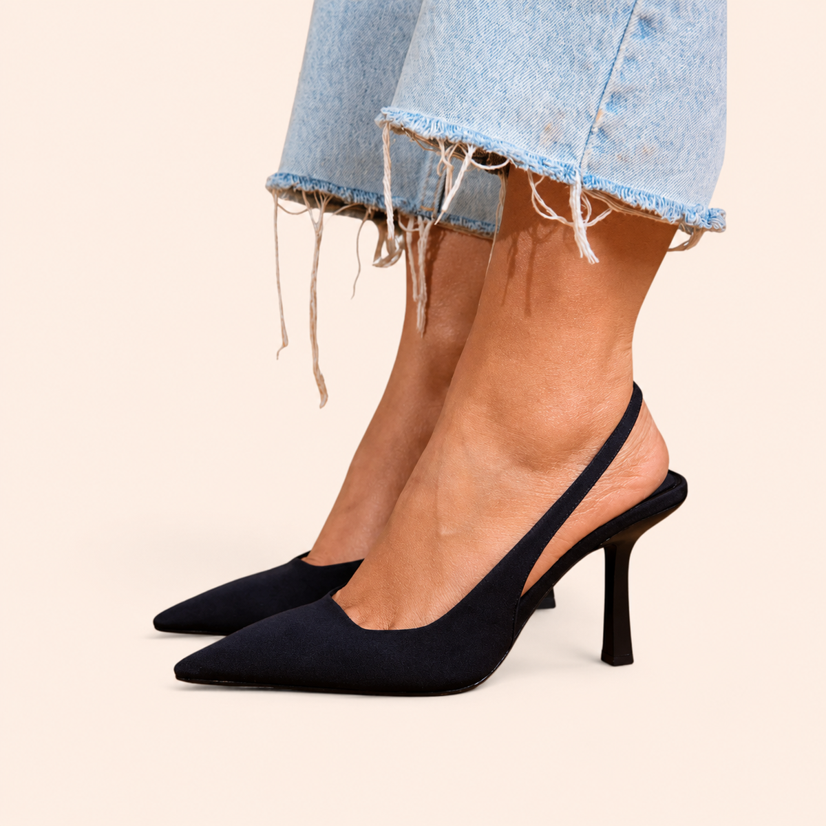 Isabella | Comfort Slingback Kitten Heel Pumps