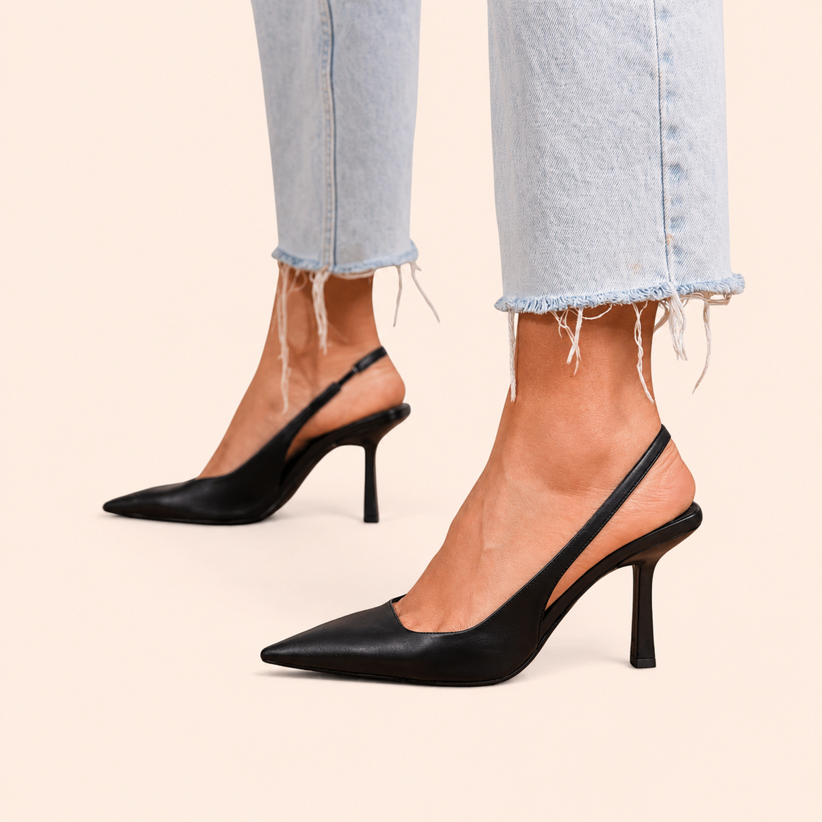 Isabella | Comfort Slingback Kitten Heel Pumps