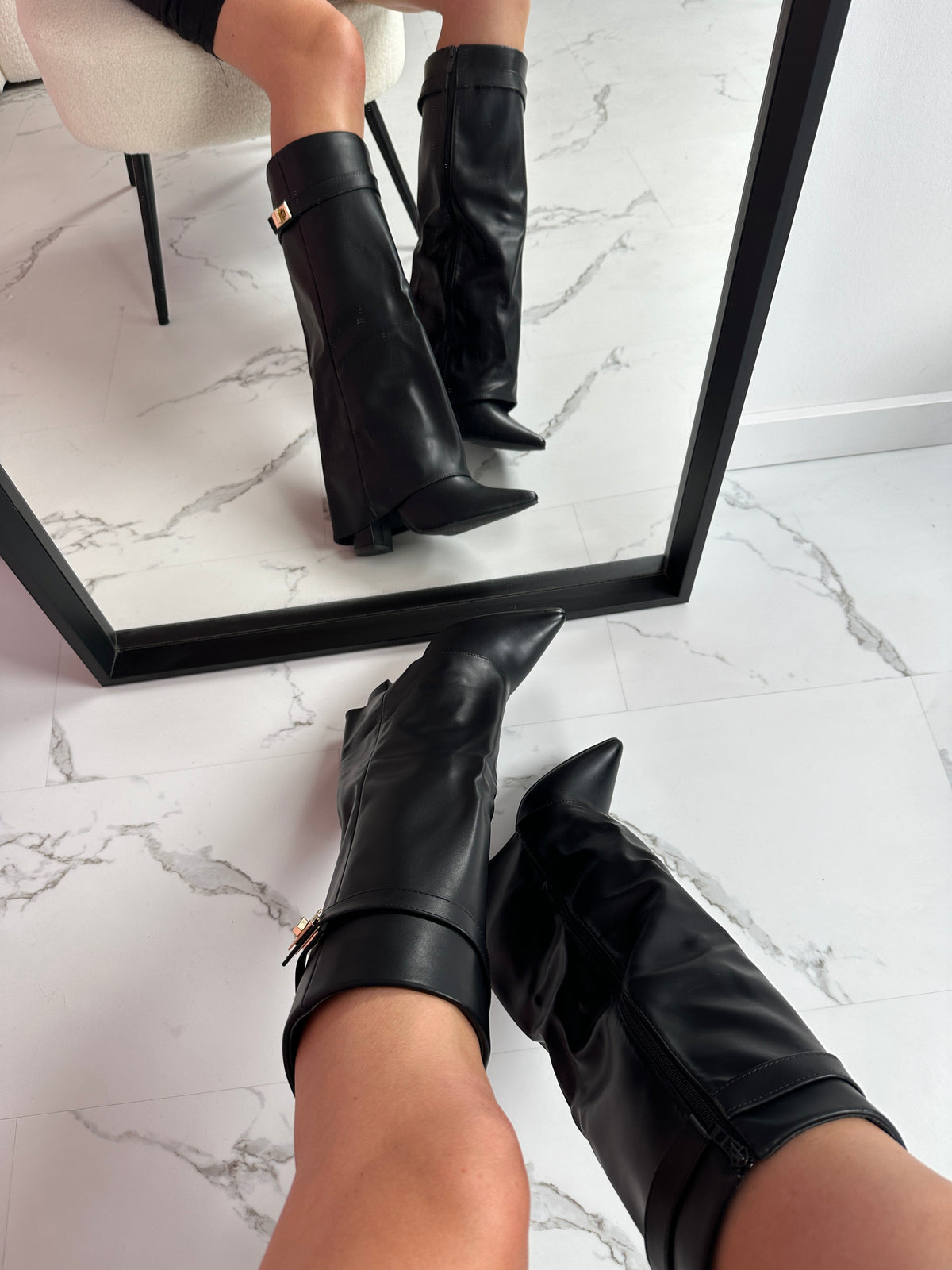 SERENA™ - Shark Leather Boots