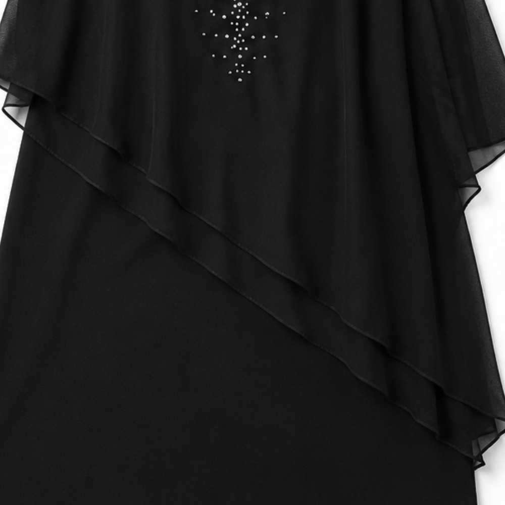 Lynda | Draped Overlay Dress