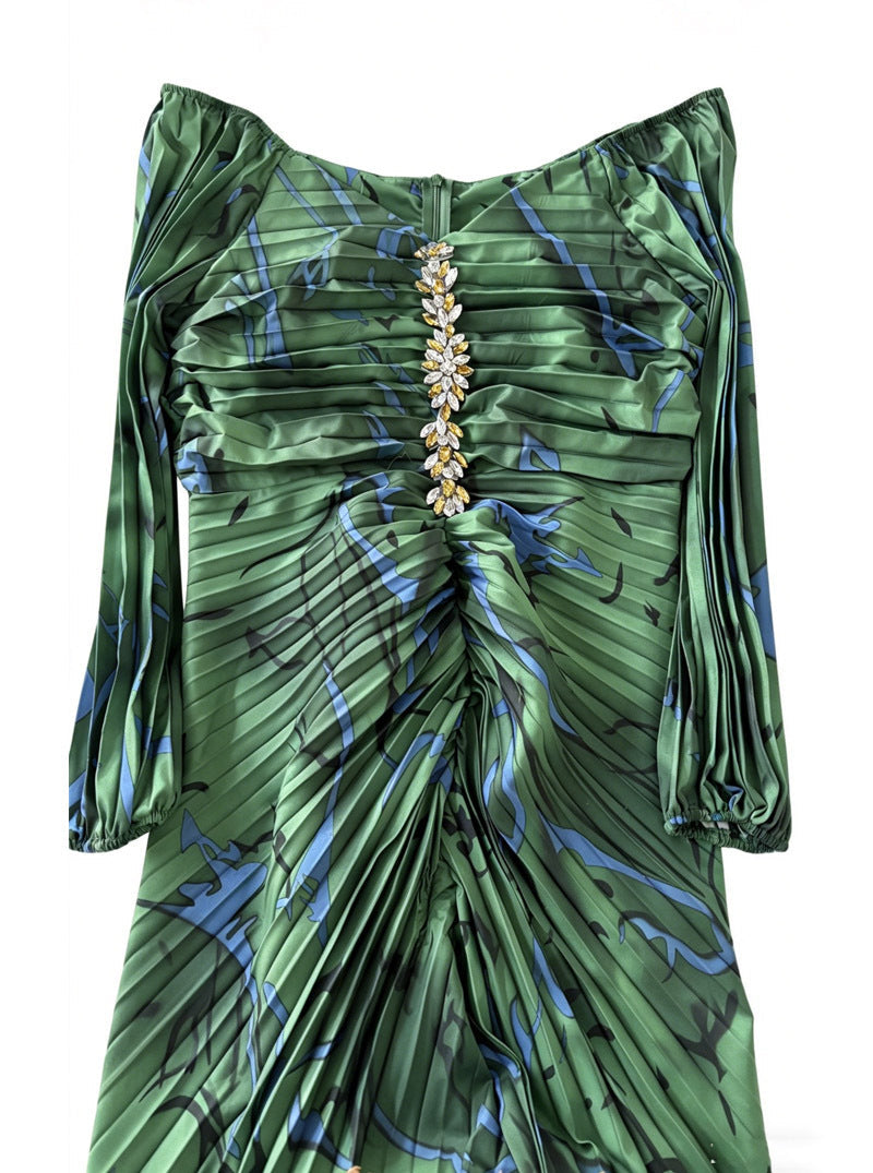 Embellished Ruched Maxi Dress