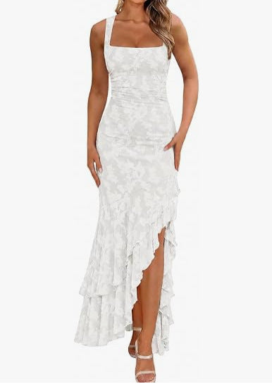 Floral Ruffle Maxi Dress