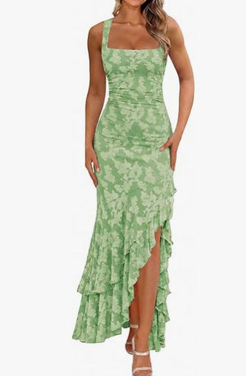 Floral Ruffle Maxi Dress
