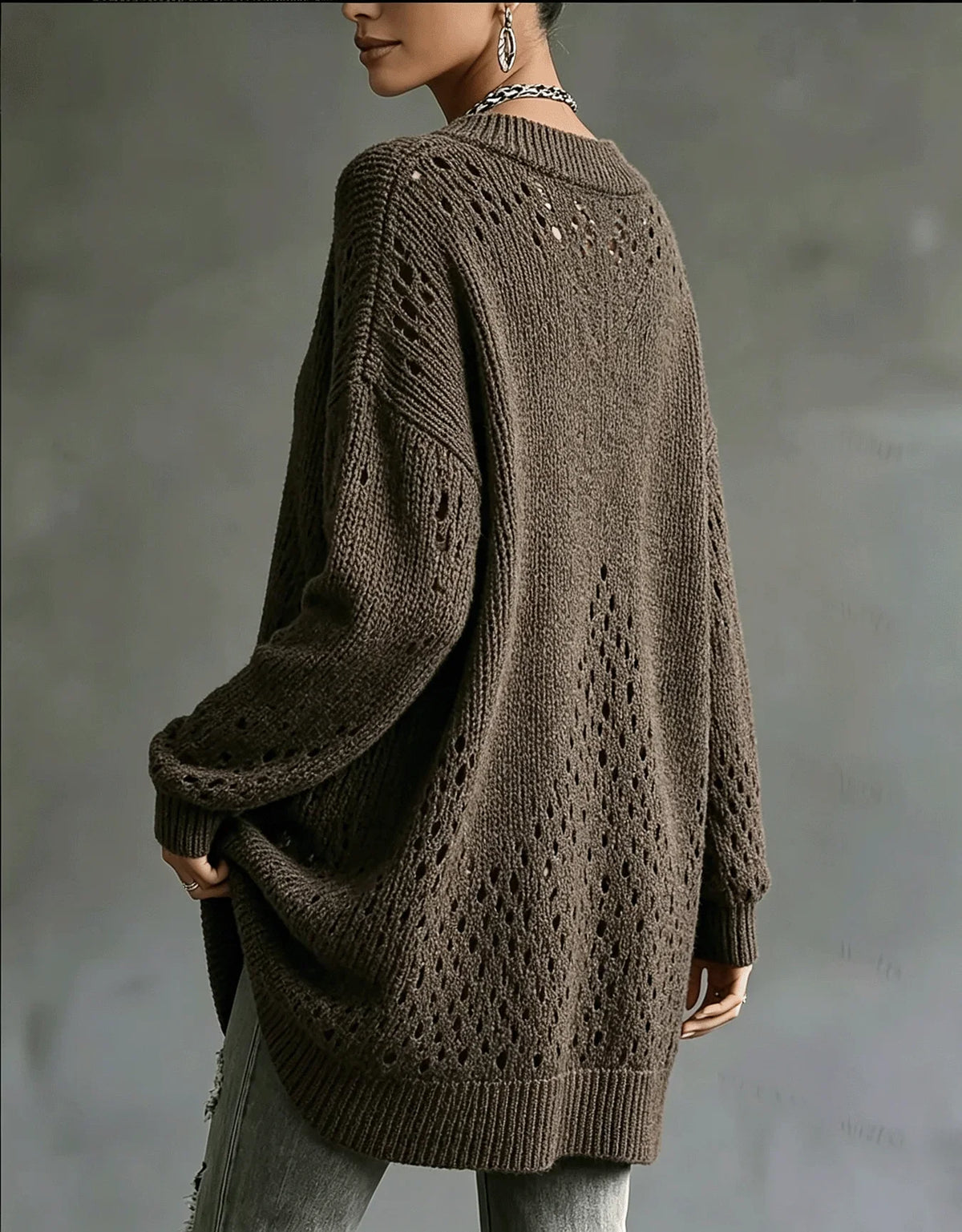 Enid | Open Knit Tunic Sweater