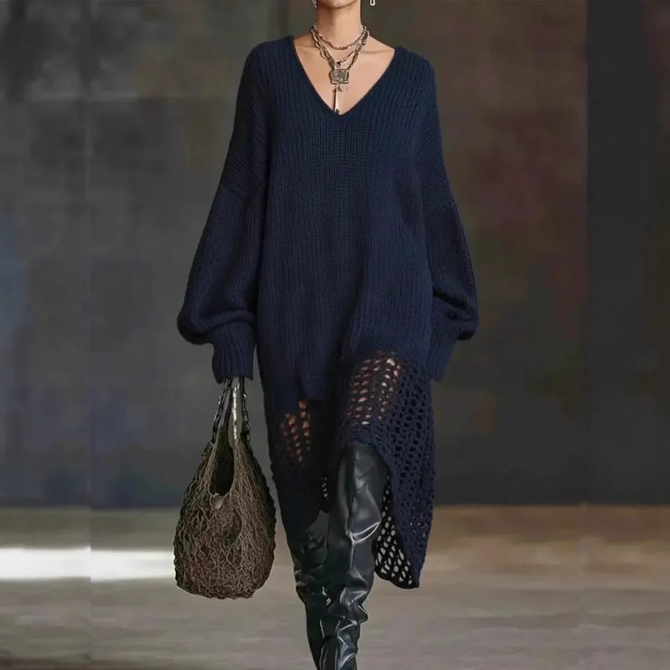 Eileen | Crochet Hem Knit Dress