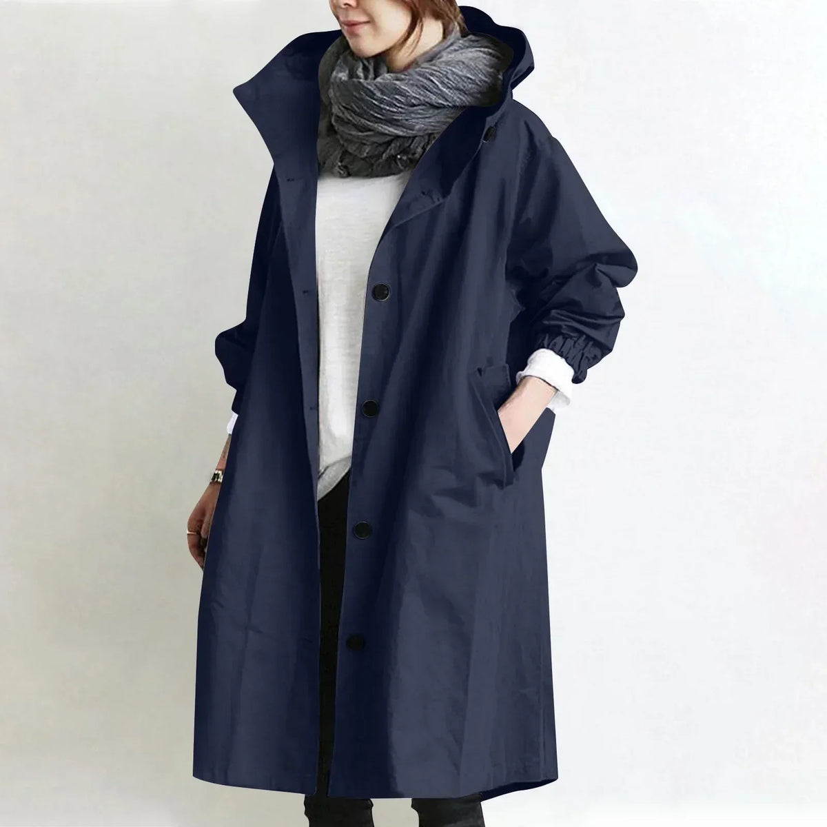 Arabella - Hooded Longline Trench Coat