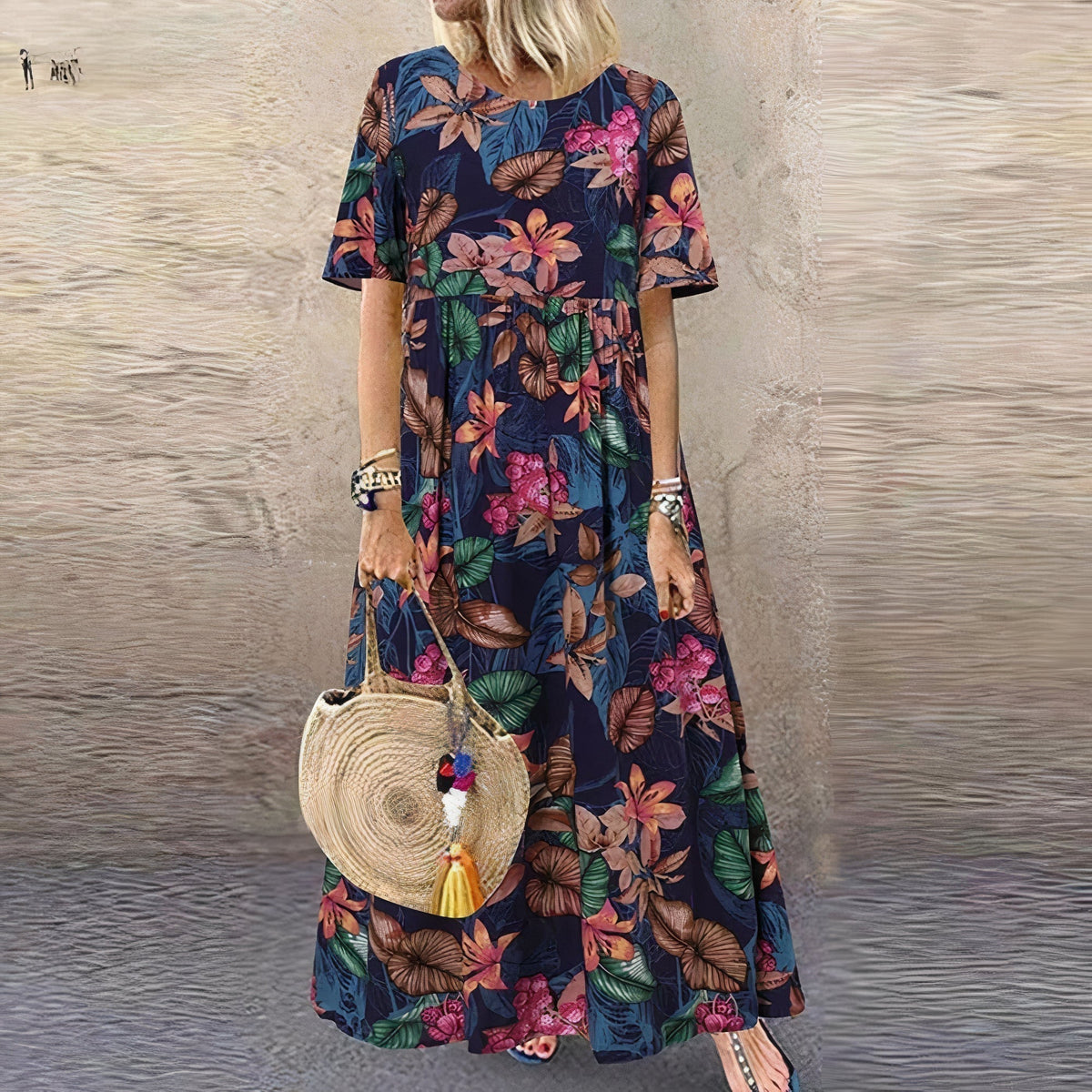 FLORA | Long Floral Dress Elegant and Lively
