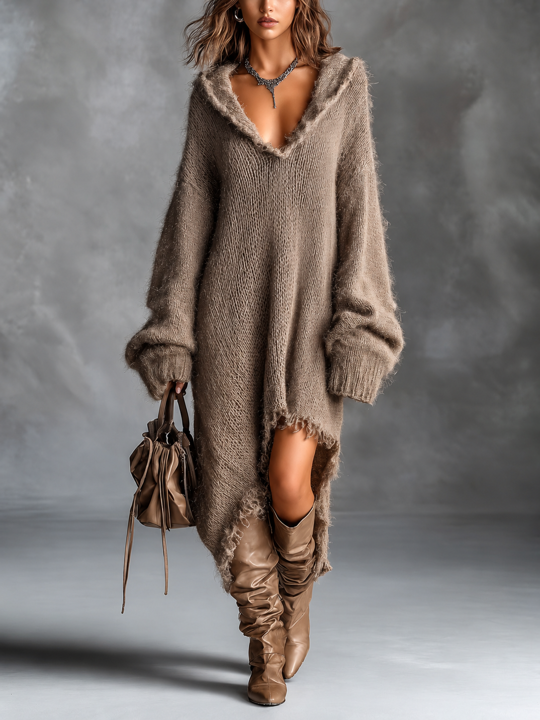 Harper | Hooded Midi Dress