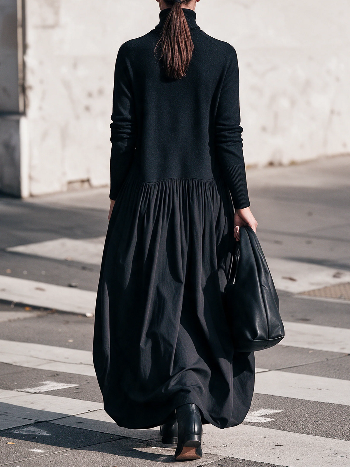 Marguerite | Oversized High-Neck Maxi Dress