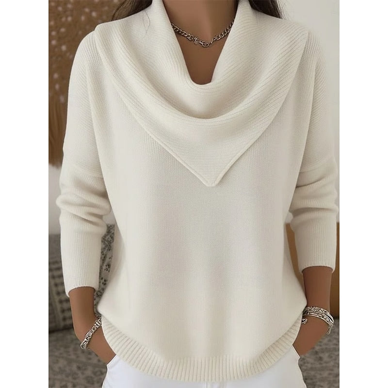 Samantha | Draped Cowl-Neck Sweater