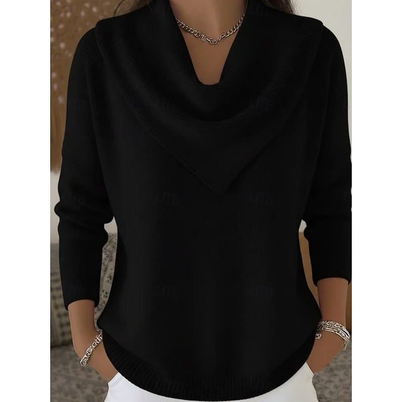 Samantha | Draped Cowl-Neck Sweater