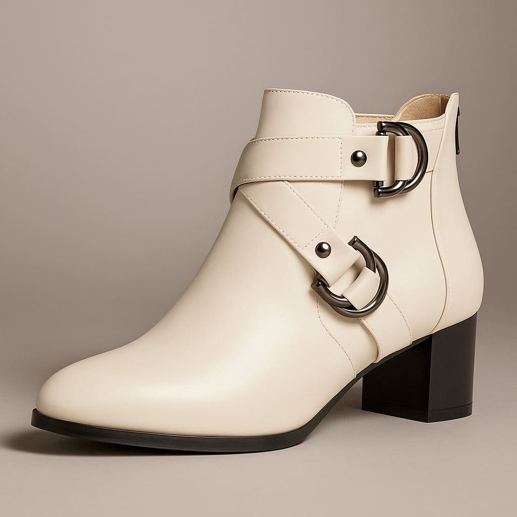 Valara Cross-Buckle Boots