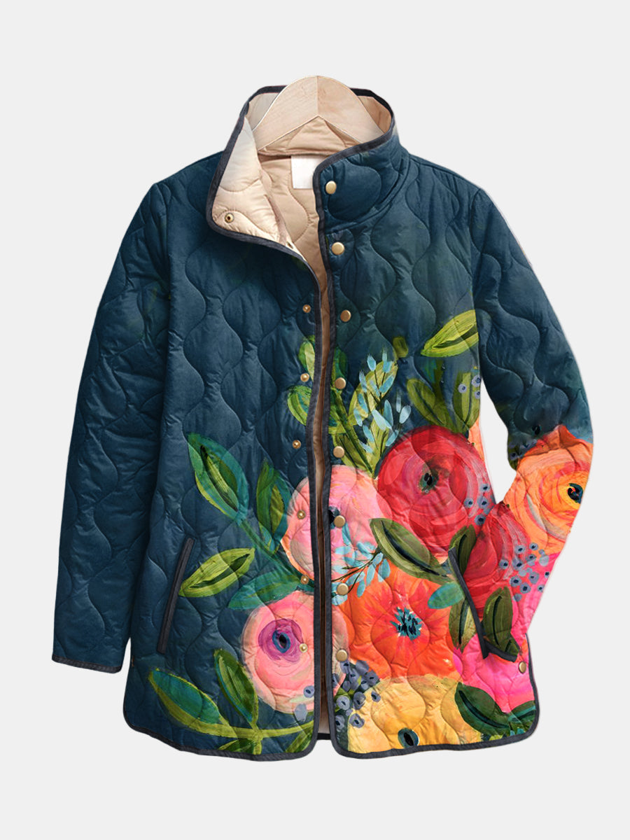Lena | Vintage Floral Quilted Jacket