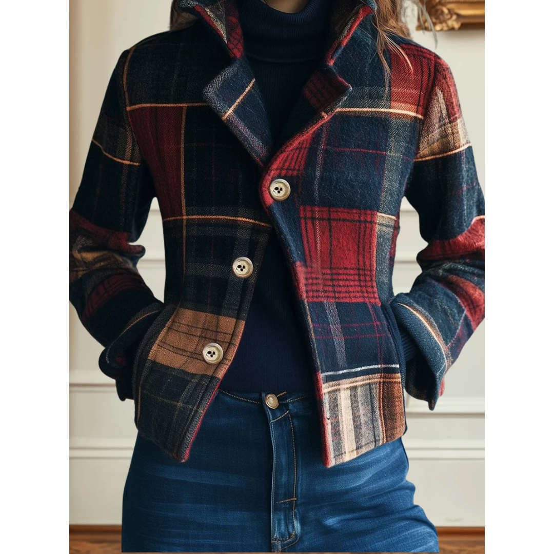 Francesca | Classic Plaid Wool Jacket