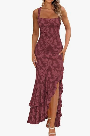 Floral Ruffle Maxi Dress