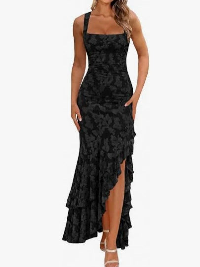 Floral Ruffle Maxi Dress
