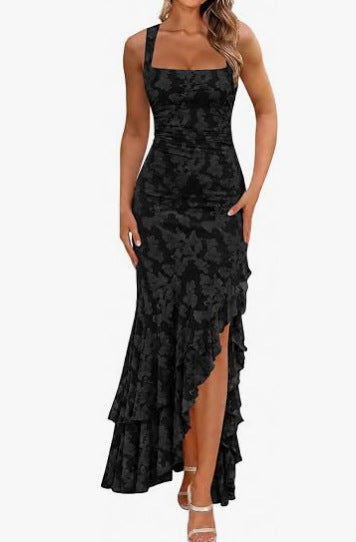 Floral Ruffle Maxi Dress