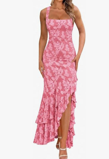 Floral Ruffle Maxi Dress