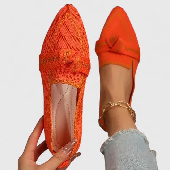 Madeline | Comfort Flat Loafers with Braided Bow