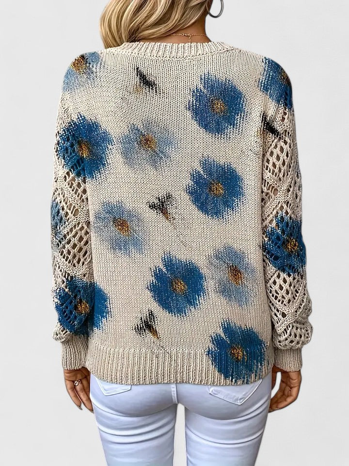 Aurélie | Elegant sweater with floral pattern