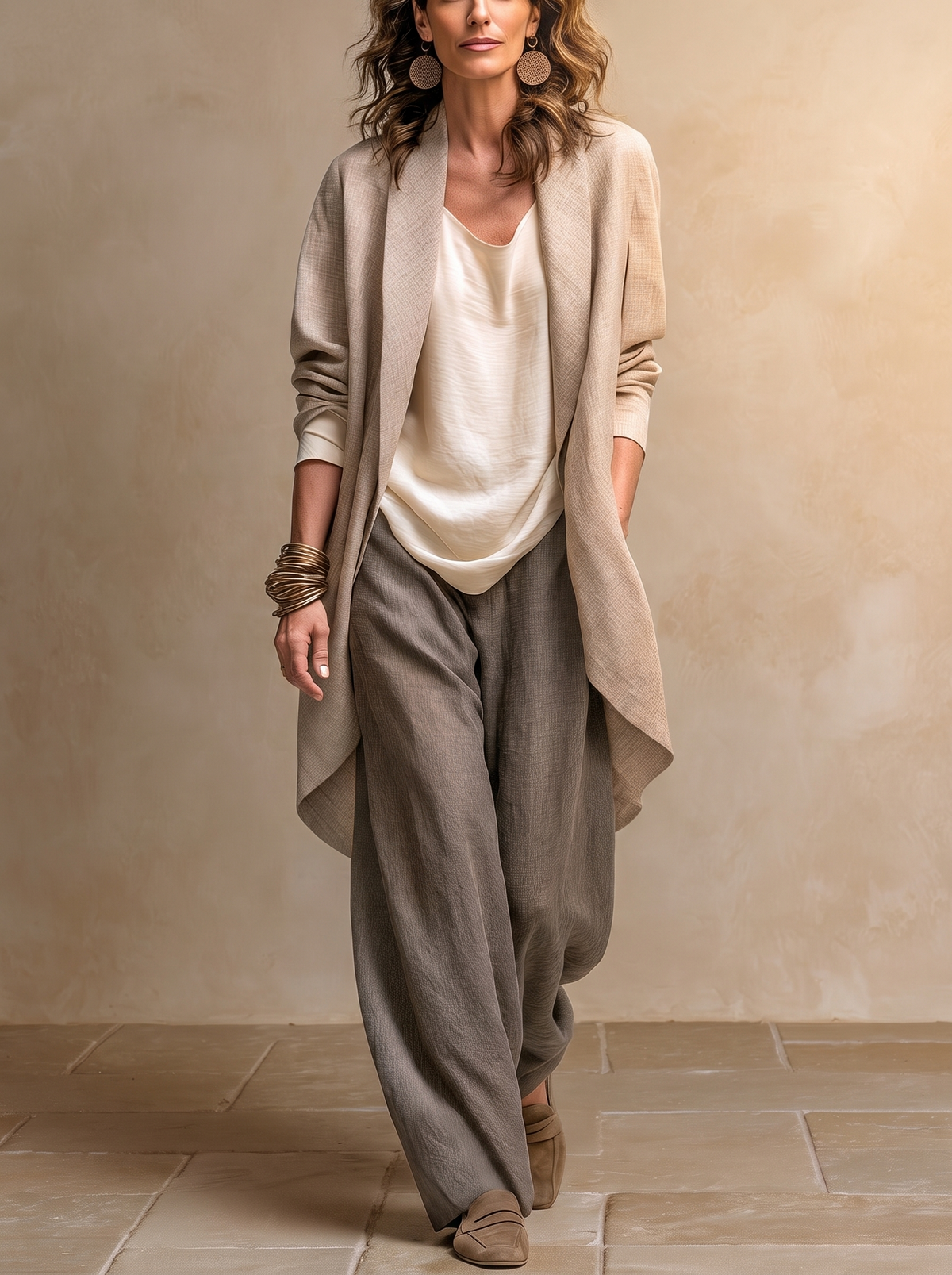 Evangeline | Three-Piece Layered Palazzo Set