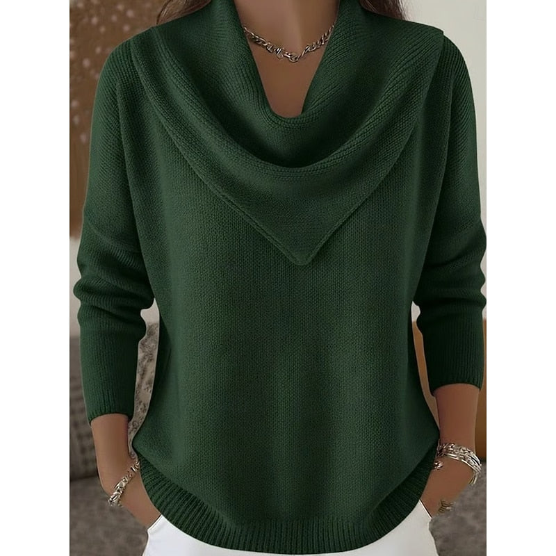 Samantha | Draped Cowl-Neck Sweater