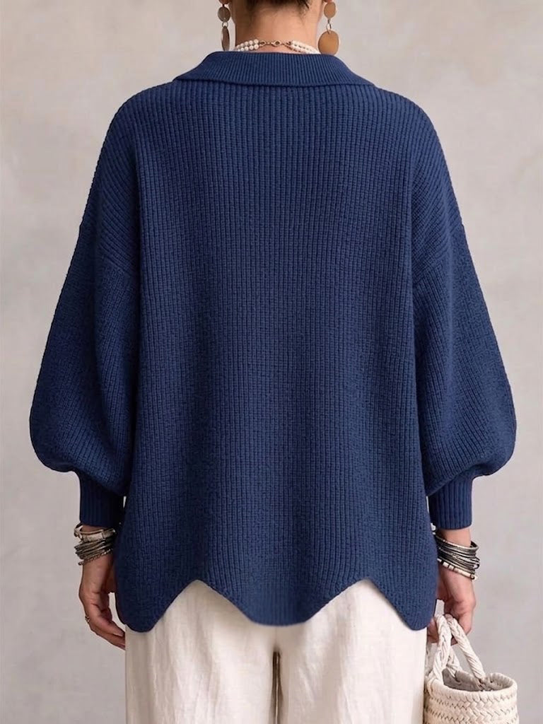 India | Oversized Collared Button Front Cardigan