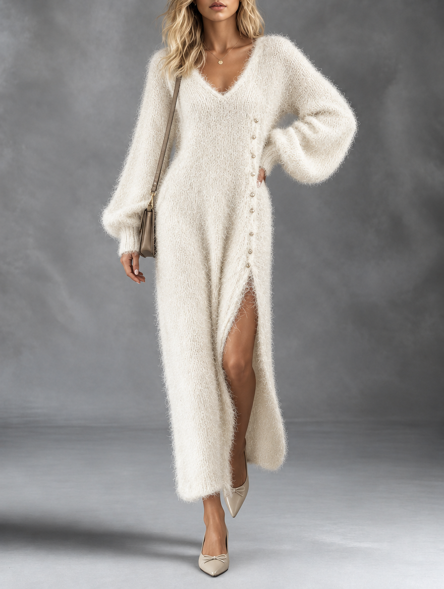Prudence | Side Button Knit Dress