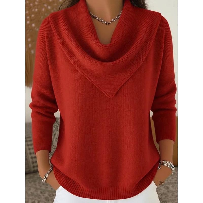 Samantha | Draped Cowl-Neck Sweater