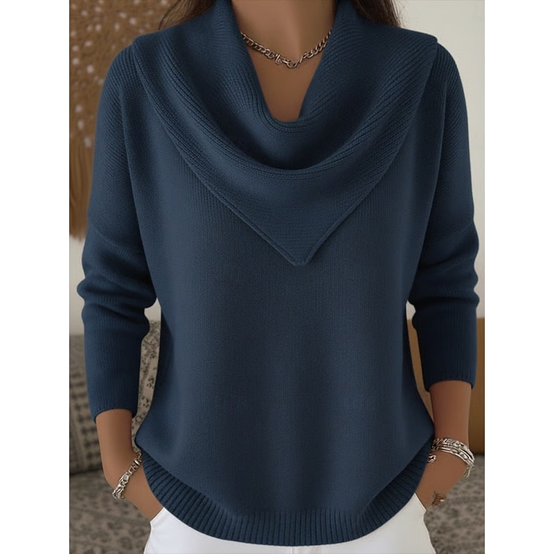 Samantha | Draped Cowl-Neck Sweater
