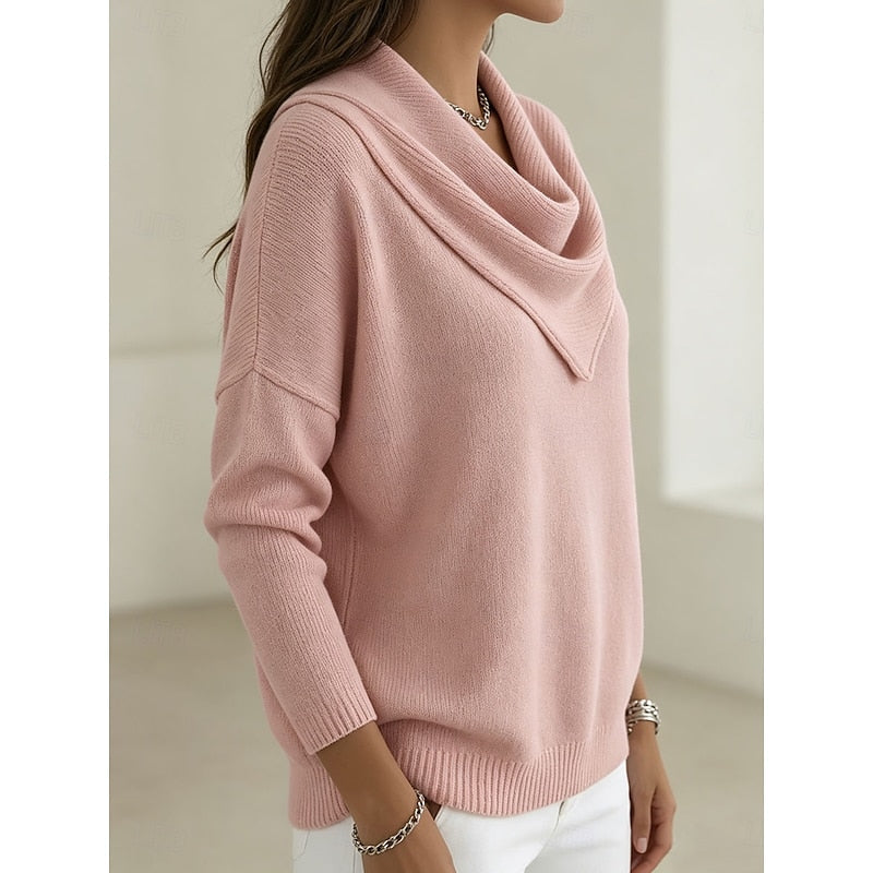 Samantha | Draped Cowl-Neck Sweater